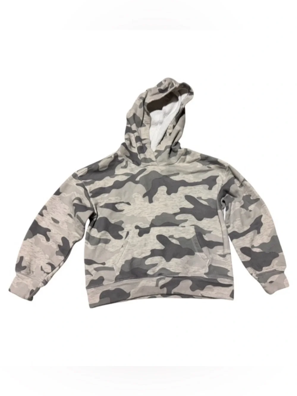 Kids Gray Camo Hoodie Sweatshirt